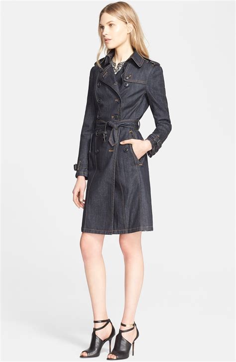 burberry brit denim trench|burberry brit trench coat women's.